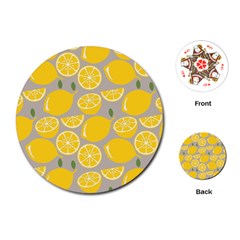 Lemon Wallpaper Playing Cards Single Design (round) by artworkshop