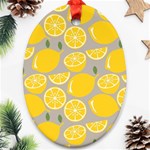 Lemon Wallpaper Oval Ornament (Two Sides) Front