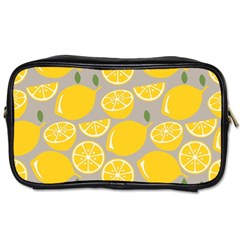 Lemon Wallpaper Toiletries Bag (two Sides) by artworkshop