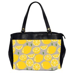 Lemon Wallpaper Oversize Office Handbag (2 Sides) by artworkshop