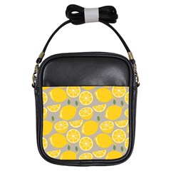 Lemon Wallpaper Girls Sling Bag by artworkshop