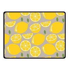 Lemon Wallpaper Fleece Blanket (small) by artworkshop