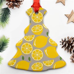 Lemon Wallpaper Christmas Tree Ornament (two Sides) by artworkshop