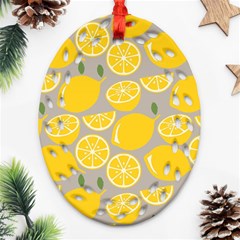 Lemon Wallpaper Oval Filigree Ornament (two Sides) by artworkshop