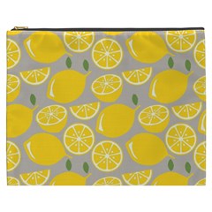 Lemon Wallpaper Cosmetic Bag (xxxl) by artworkshop