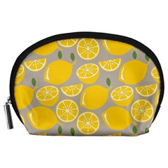 Lemon Wallpaper Accessory Pouch (large) by artworkshop