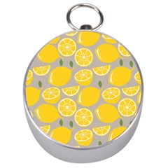 Lemon Wallpaper Silver Compasses by artworkshop