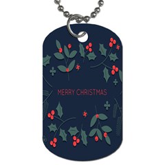 Merry Christmas Holiday Pattern  Dog Tag (two Sides) by artworkshop