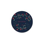 Merry Christmas Holiday Pattern  Golf Ball Marker Front