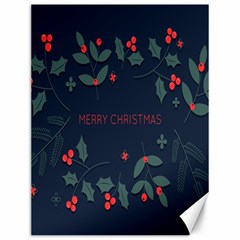 Merry Christmas Holiday Pattern  Canvas 12  X 16  by artworkshop