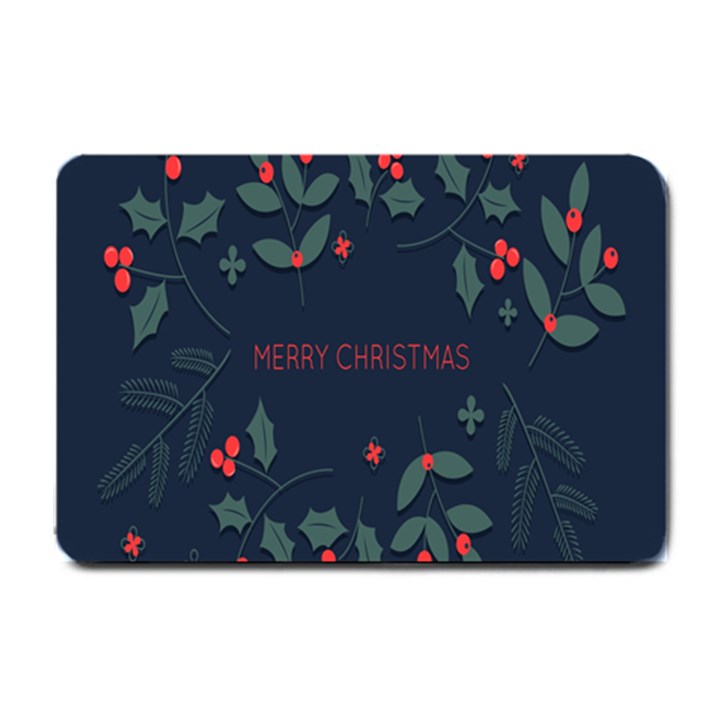 Merry Christmas Holiday Pattern  Small Doormat 