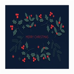 Merry Christmas Holiday Pattern  Medium Glasses Cloth (2 Sides) by artworkshop