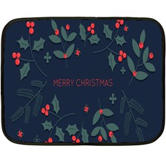 Merry Christmas Holiday Pattern  Double Sided Fleece Blanket (mini)  by artworkshop