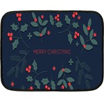 Merry Christmas Holiday Pattern  Double Sided Fleece Blanket (Mini)  35 x27  Blanket Front