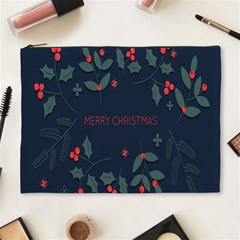 Merry Christmas Holiday Pattern  Cosmetic Bag (xl) by artworkshop