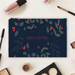 Merry Christmas Holiday Pattern  Cosmetic Bag (large) by artworkshop