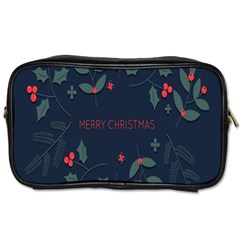 Merry Christmas Holiday Pattern  Toiletries Bag (two Sides) by artworkshop