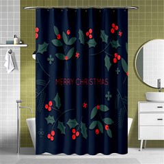 Merry Christmas Holiday Pattern  Shower Curtain 48  X 72  (small)  by artworkshop