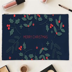 Merry Christmas Holiday Pattern  Cosmetic Bag (xxl) by artworkshop