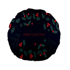 Merry Christmas Holiday Pattern  Standard 15  Premium Round Cushions by artworkshop