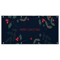 Merry Christmas Holiday Pattern  Banner And Sign 8  X 4 