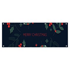 Merry Christmas Holiday Pattern  Banner And Sign 8  X 3 