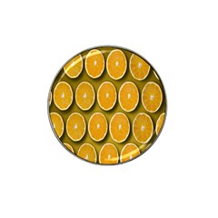 Orange Slices Cross Sections Pattern Hat Clip Ball Marker (4 Pack) by artworkshop