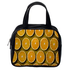 Orange Slices Cross Sections Pattern Classic Handbag (one Side) by artworkshop