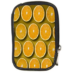 Orange Slices Cross Sections Pattern Compact Camera Leather Case by artworkshop