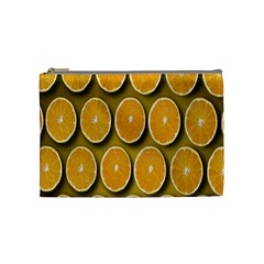 Orange Slices Cross Sections Pattern Cosmetic Bag (medium) by artworkshop