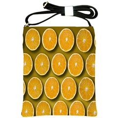 Orange Slices Cross Sections Pattern Shoulder Sling Bag by artworkshop