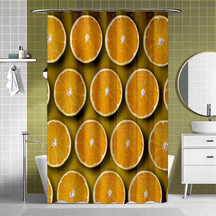 Orange Slices Cross Sections Pattern Shower Curtain 48  x 72  (Small) 