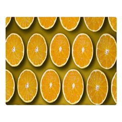 Orange Slices Cross Sections Pattern Double Sided Flano Blanket (large)  by artworkshop