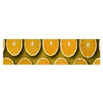 Orange Slices Cross Sections Pattern Oblong Satin Scarf (16  x 60 ) Front