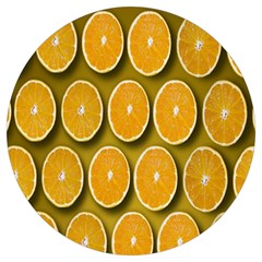 Orange Slices Cross Sections Pattern Round Trivet by artworkshop