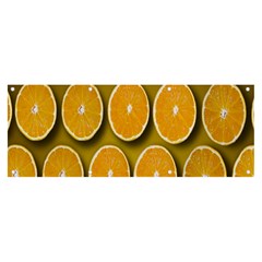 Orange Slices Cross Sections Pattern Banner And Sign 8  X 3  by artworkshop