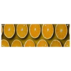 Orange Slices Cross Sections Pattern Banner And Sign 9  X 3  by artworkshop