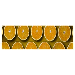 Orange Slices Cross Sections Pattern Banner And Sign 12  X 4  by artworkshop