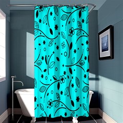 Flower Texture Textile Shower Curtain 36  X 72  (stall)  by artworkshop