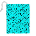 Flower Texture Textile Drawstring Pouch (5XL) Back