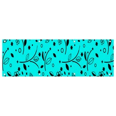 Flower Texture Textile Banner And Sign 9  X 3  by artworkshop