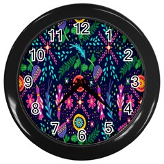 Pattern Nature Design  Wall Clock (black) by artworkshop