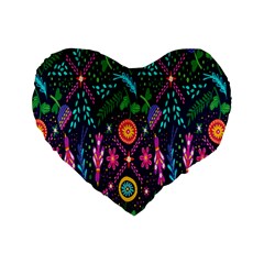 Pattern Nature Design  Standard 16  Premium Flano Heart Shape Cushions by artworkshop