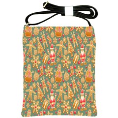 Pattern Seamless Gingerbread Christmas Decorative Shoulder Sling Bag by artworkshop