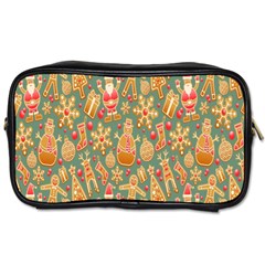 Pattern Seamless Gingerbread Christmas Decorative Toiletries Bag (two Sides) by artworkshop