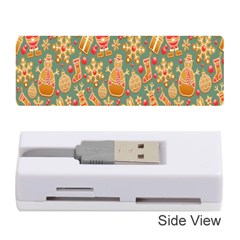 Pattern Seamless Gingerbread Christmas Decorative Memory Card Reader (stick) by artworkshop