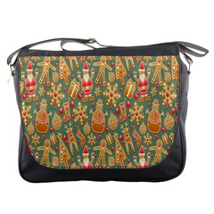 Pattern Seamless Gingerbread Christmas Decorative Messenger Bag by artworkshop