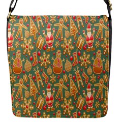 Pattern Seamless Gingerbread Christmas Decorative Flap Closure Messenger Bag (s) by artworkshop