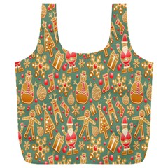 Pattern Seamless Gingerbread Christmas Decorative Full Print Recycle Bag (xxl) by artworkshop