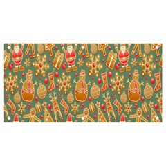 Pattern Seamless Gingerbread Christmas Decorative Banner And Sign 4  X 2  by artworkshop